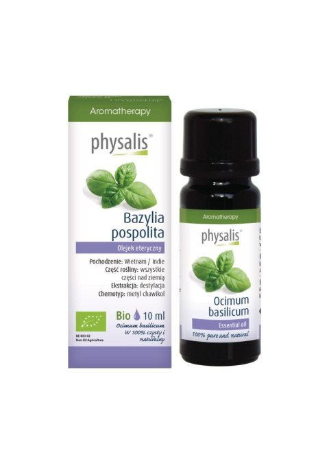 OLEJEK ETERYCZNY BAZYLIA POSPOLITA ECO 10 ml - PHYSALIS PHYSALIS (olejki eteryczne, suplementy)