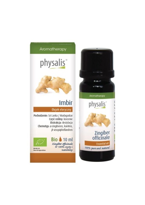 OLEJEK ETERYCZNY IMBIR BIO 10 ml - PHYSALIS PHYSALIS (olejki eteryczne, suplementy)