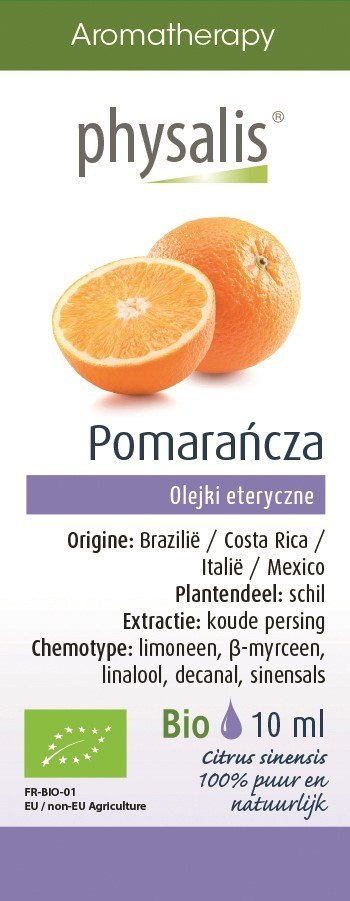 OLEJEK ETERYCZNY POMARAŃCZA BIO 10 ml - PHYSALIS PHYSALIS (olejki eteryczne, suplementy)