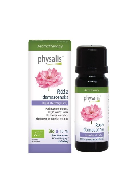 OLEJEK ETERYCZNY RÓŻA BIO 10 ml - PHYSALIS PHYSALIS (olejki eteryczne, suplementy)
