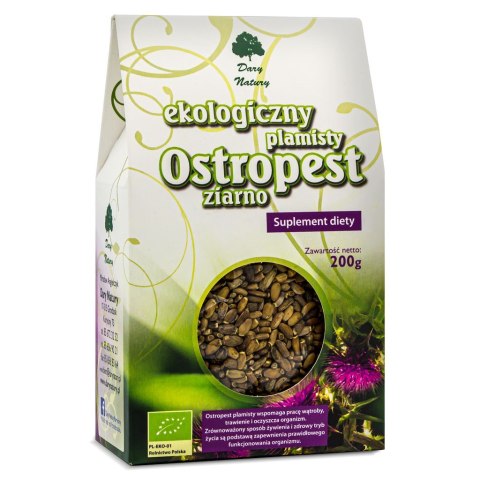 OSTROPEST PLAMISTY ZIARNO BIO 200 g - DARY NATURY DARY NATURY - herbatki