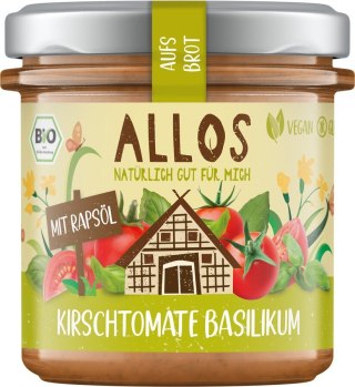 PASTA KREMOWA Z POMIDORAMI CHERRY I BAZYLIĄ BEZGLUTENOWA BIO 140 g - ALLOS ALLOS (musy, musli, chałwa, syrop z agawy)