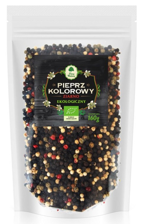 PIEPRZ KOLOROWY ZIARNISTY (UZUPEŁNIENIE) BIO 160 g - DARY NATURY DARY NATURY - przyprawy i zioła