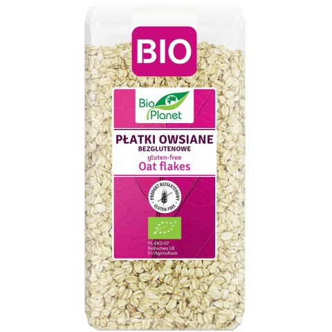 PŁATKI OWSIANE BEZGLUTENOWE BIO 300 g - BIO PLANET BIO PLANET - seria RÓŻOWA (płatki, otręby, musli)
