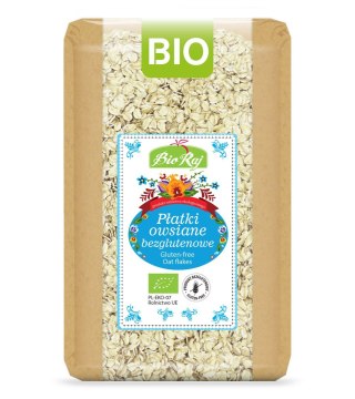 PŁATKI OWSIANE BEZGLUTENOWE BIO (POLSKA) 1 kg - BIO RAJ BIO RAJ (100 % z Polski)
