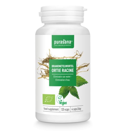 POKRZYWA KORZEŃ BIO (210 mg) 120 KAPSUŁEK - PURASANA PURASANA (suplementy diety)