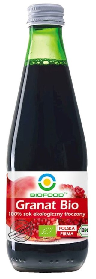 SOK Z GRANATU NFC BEZGLUTENOWY BIO 300 ml - BIOFOOD BIOFOOD (soki, przetwory, octy, olej kokosowy)