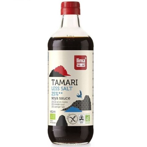 SOS SOJOWY TAMARI 50 % MNIEJ SOLI BEZGLUTENOWY BIO 500 ml - LIMA LIMA (sosy sojowe, kawy zbożowe)