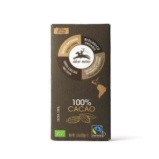 TABLICZKA GORZKA 100 % KAKAO BIO 50 g - ALCE NERO ALCE NERO (włoskie produkty)