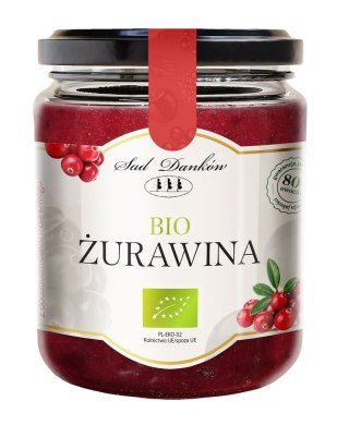 ŻURAWINA 80 % Z CUKREM TRZCINOWYM BIO 260 g - SAD DANKÓW SAD DANKÓW (przetwory owocowe)
