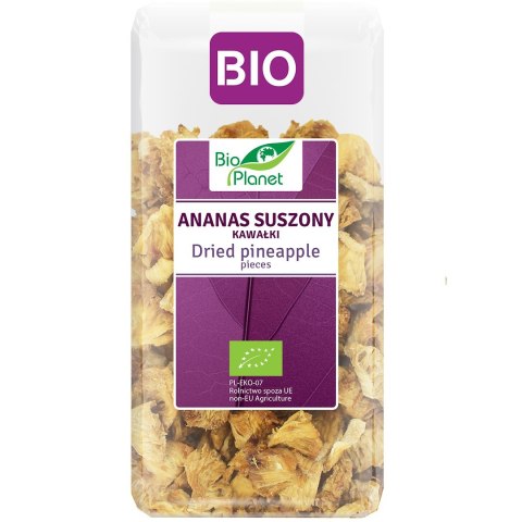 ANANAS SUSZONY KAWAŁKI BIO 100 g - BIO PLANET BIO PLANET - seria FIOLETOWA (owoce suszone)