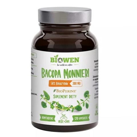 BACOPA MONNIERI EKSTRAKT (300 mg) BEZGLUTENOWY 120 KAPSUŁEK - BIOWEN BIOWEN (suplementy diety)