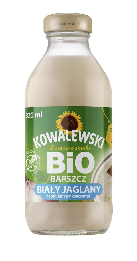 BARSZCZ BIAŁY JAGLANY BEZGLUTENOWY KONCENTRAT BIO 320 ml - KOWALEWSKI KOWALEWSKI (przetwory warzywne, dania gotowe)