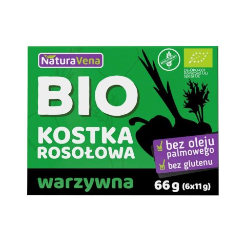 BULION - KOSTKI WARZYWNE BEZGLUTENOWE BIO (6 x 11 g) 66 g - NATURAVENA NATURAVENA