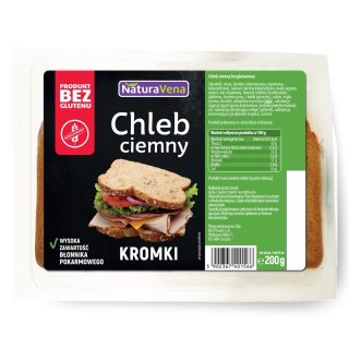 CHLEB CIEMNY KROJONY BEZGLUTENOWY 200 g - NATURAVENA NATURAVENA
