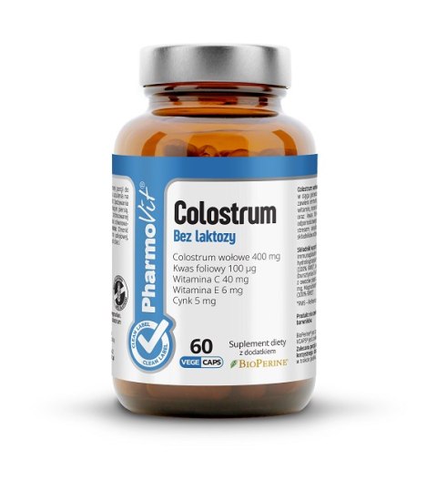 COLOSTRUM BOVINUM BEZGLUTENOWE 60 KAPSUŁEK - PHARMOVIT (CLEAN LABEL) PHARMOVIT (suplementy diety)
