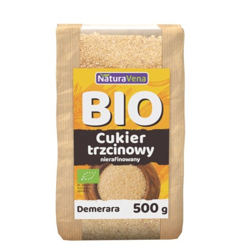 CUKIER TRZCINOWY DEMERARA BIO 500 g - NATURAVENA NATURAVENA