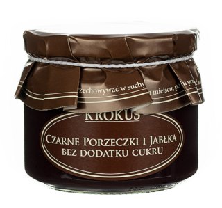 CZARNE PORZECZKI I JABŁKA BEZ DODATKU CUKRÓW BEZGLUTENOWE 310 g - KROKUS KROKUS (przetwory owocowe i warzywne)