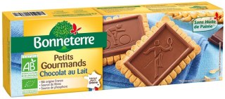 HERBATNIKI Z CZEKOLADĄ MLECZNĄ BIO 126 g - BONNETERRE BONNETERRE (ciastka, herbatniki)