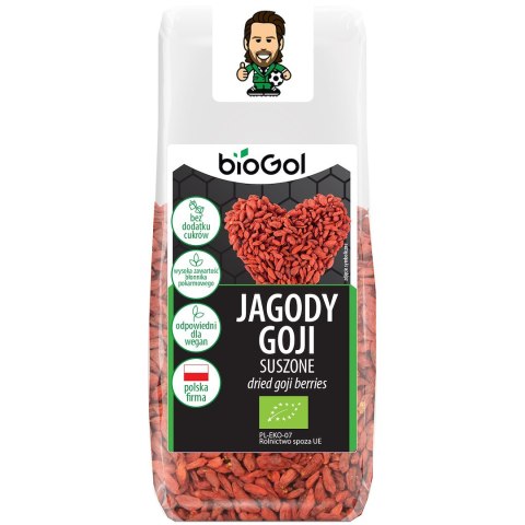 JAGODY GOJI SUSZONE BIO 100 g - BIOGOL BIOGOL (produkty śniadaniowe, przekąski bez cukru)