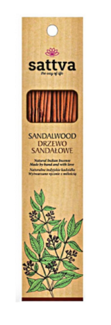 KADZIDEŁKA INDYJSKIE DRZEWO SANDAŁOWE (15 szt.) 30 g - SATTVA (WELLNESS) SATTVA (kosmetyki ajurwedyjskie, kadzidełka)