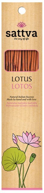 KADZIDEŁKA INDYJSKIE LOTOS (15 szt.) 30 g - SATTVA (WELLNESS) SATTVA (kosmetyki ajurwedyjskie, kadzidełka)