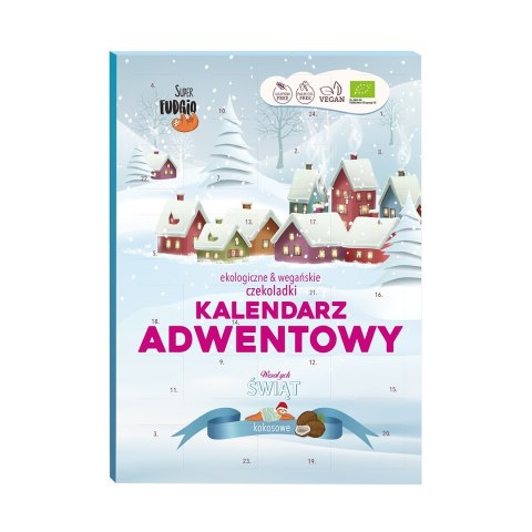 KALENDARZ ADWENTOWY (CZEKOLADKI BEZGLUTENOWE) BIO 100 g - ME GUSTO (SUPER FUDGIO) (PRODUKT SEZONOWY) ME GUSTO (krówki wegańskie, czekolady, wafelki)