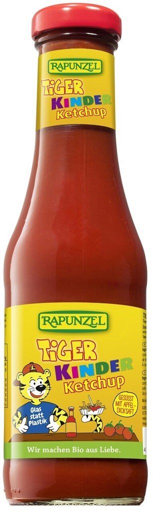 KETCHUP DLA DZIECI TIGER BEZ DODATKU CUKRÓW BIO 450 ml - RAPUNZEL RAPUNZEL (makarony, czekolady, oleje, kremy orz.)