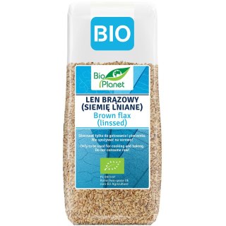 LEN BRĄZOWY (SIEMIĘ LNIANE) BIO 200 g - BIO PLANET BIO PLANET - seria NIEBIESKA (ryże, kasze, ziarna)
