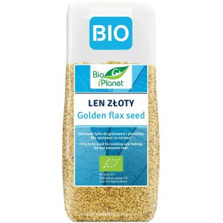 LEN ZŁOTY (SIEMIĘ LNIANE) BIO 200 g - BIO PLANET BIO PLANET - seria NIEBIESKA (ryże, kasze, ziarna)