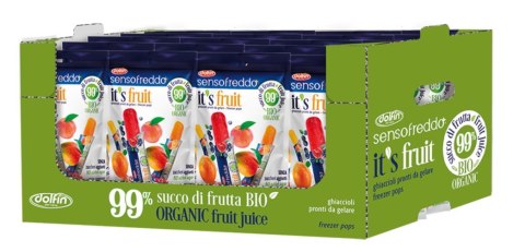 LODY OWOCOWE DO ZAMROŻENIA BEZGLUTENOWE BIO (10 x 40 ml) 400 ml - SENSOFREDDO (DOLFIN) DOLFIN (lody do zamrożenia)