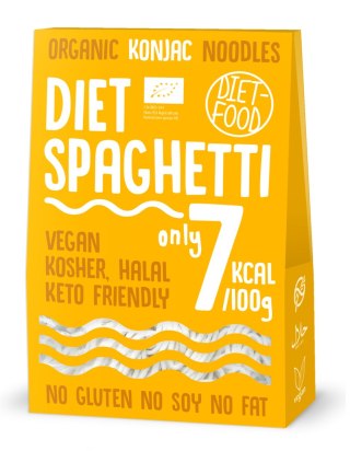 MAKARON (KONJAC) SPAGHETTI BEZGLUTENOWY BIO 385 g (300 g) - DIET-FOOD DIET-FOOD