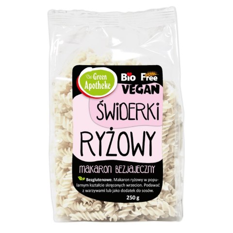 MAKARON (RYŻOWY) ŚWIDERKI BEZGLUTENOWY BIO 250 g - APOTHEKE APOTHEKE (herbatki dla dzieci, dorosłych, błonnik