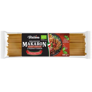 MAKARON (SEMOLINOWY RAZOWY) SPAGHETTI BIO 500 g - VITALIANA VITALIANA (włoskie produkty)
