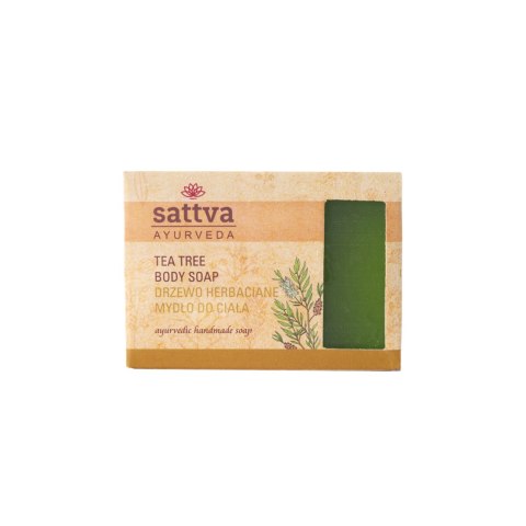 MYDŁO W KOSTCE DO CIAŁA DRZEWO HERBACIANE 125 g - SATTVA (AYURVEDA) SATTVA (kosmetyki ajurwedyjskie, kadzidełka)