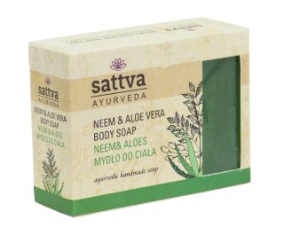 MYDŁO W KOSTCE DO CIAŁA NEEM I ALOES 125 g - SATTVA (AYURVEDA) SATTVA (kosmetyki ajurwedyjskie, kadzidełka)