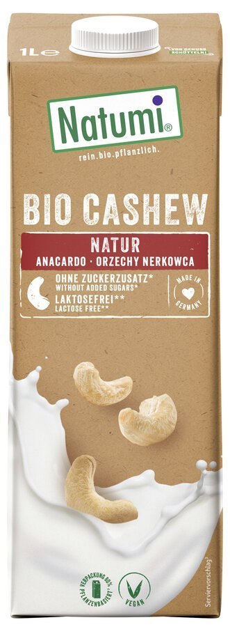 NAPÓJ Z ORZECHÓW NERKOWCA BEZ CUKRU BIO 1 L - NATUMI NATUMI (napoje i kremy roślinne)