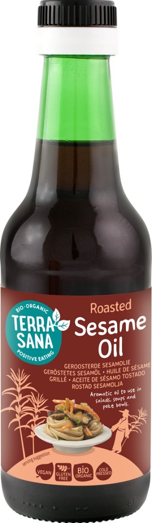 OLEJ SEZAMOWY (Z PRAŻONYCH NASION) BEZGLUTENOWY BIO 250 ml - TERRASANA TERRASANA (kremy, makarony, sosy sojowe, inne)