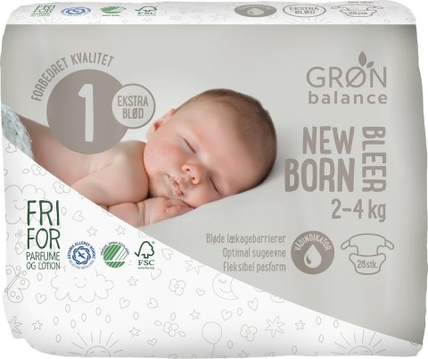 PIELUCHY NOWORODEK ECO 2 - 4 kg (28 szt.) - GRON BALANCE GRON BALANCE (kosmetyki, środki czystości)