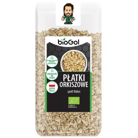 PŁATKI ORKISZOWE BIO 300 g - BIOGOL BIOGOL (produkty śniadaniowe, przekąski bez cukru)