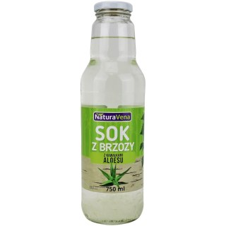 SOK Z BRZOZY Z KAWAŁKAMI ALOESU 750 ml - NATURAVENA NATURAVENA