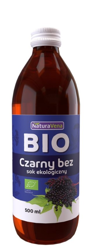 SOK Z CZARNEGO BZU 100 % BIO 500 ml - NATURAVENA NATURAVENA