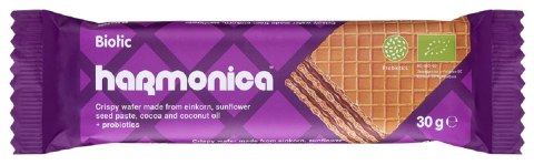 WAFELEK Z SAMOPSZY Z KREMEM MLECZNO - KAKAOWYM Z PROBIOTYKAMI BIO 30 g - HARMONICA HARMONICA (wafelki)