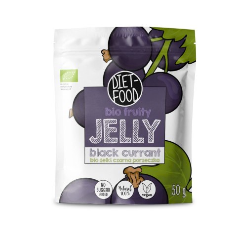 ŻELKI CZARNA PORZECZKA BEZ ŻELATYNY BIO 50 g - DIET-FOOD DIET-FOOD