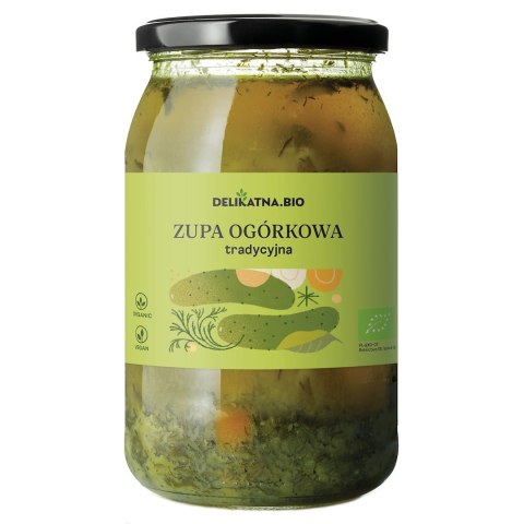 ZUPA OGÓRKOWA BIO 900 ml - DELIKATNA DELIKATNA (kombucha, kimchi, zakwas)