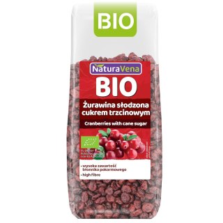 ŻURAWINA SŁODZONA CUKREM TRZCINOWYM BIO 100 g - NATURAVENA NATURAVENA