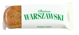 BATON ANANAS I KOKOS BEZGLUTENOWY 50 g - WARSZAWSKI WARSZAWSKI (batony, ciastka, kremy)