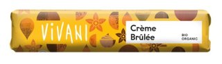 BATON MLECZNA CZEKOLADA Z NADZIENIEM KREM BRULEE BIO 40 g - VIVANI VIVANI (czekolady, batony, kakao instant)