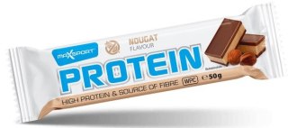 BATON PROTEINOWY O SMAKU NUGATOWYM W CZEKOLADZIE MLECZNEJ BEZGLUTENOWY 50 g - MAXSPORT MAXSPORT (batony, kremy, makarony)