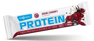 BATON PROTEINOWY O SMAKU WIŚNIOWYM W POLEWIE KAKAOWEJ BEZGLUTENOWY 50 g - MAXSPORT MAXSPORT (batony, kremy, makarony)